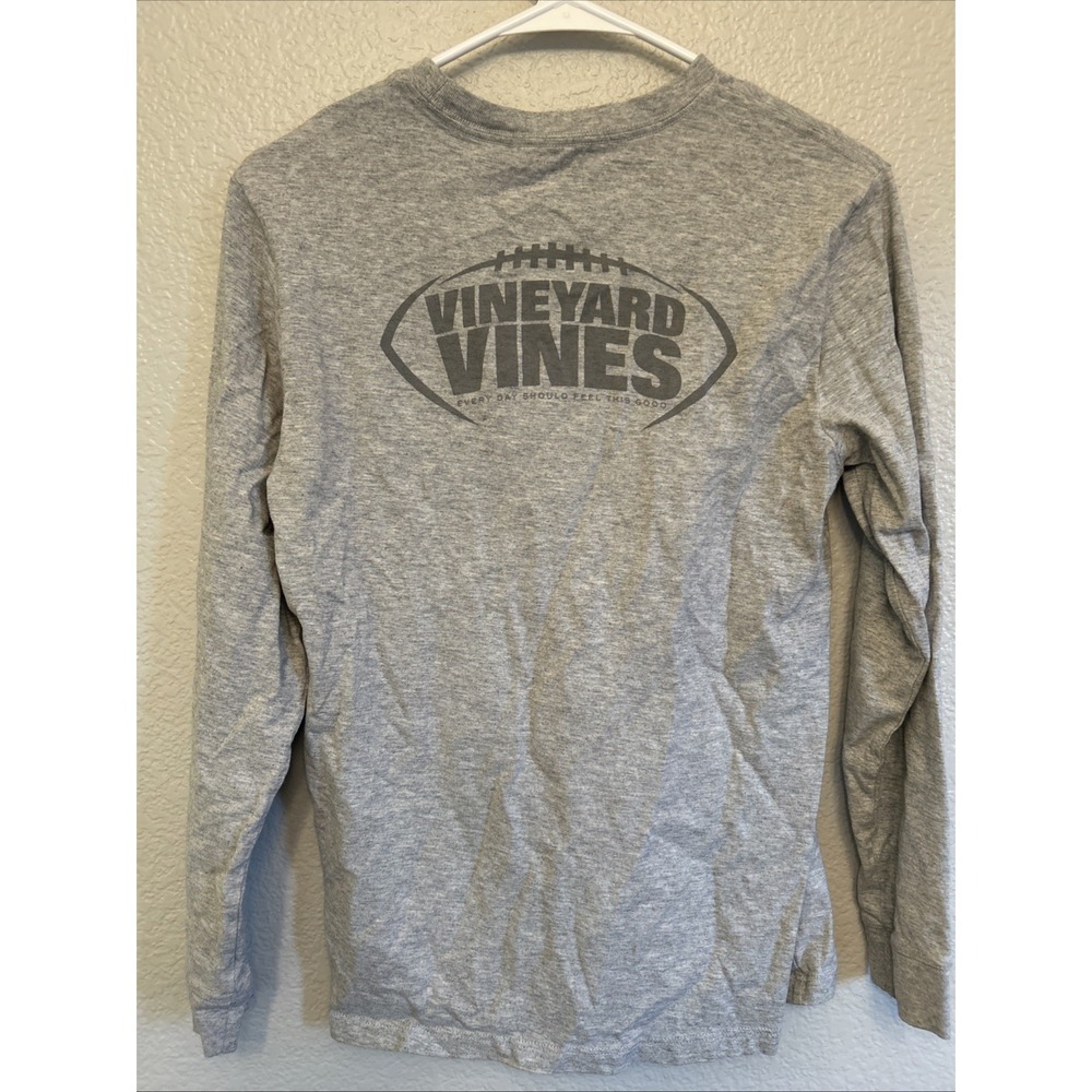 Vineyard Vines Long Sleeve T Shirt Youth Lg Football Graphic Comfort Casual